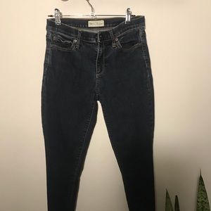 Gap Mid Rise Skinny Crop Jean - Dark Blue